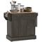 3 Cabinet Kitchen Island with Drawers Spice Rack Kitchen Storage Cabinet with Wooden Top Rolling Utility Cart