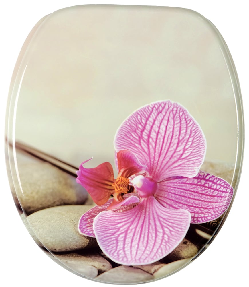 WC-Sitz SANILO "Wellness", rosa (grau, hellrosa), B:37,7cm L:47cm, MDF - Mitteldichte Holzfaserplatte, WC-Sitze, mit Absenkautomatik