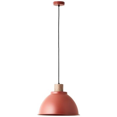 BRILLIANT Pendelleuchte "Erena", rot, Ø 38cm, Lampen, Höhe 120 cm, Ø 38 cm, E27, kürzbar, Metall/Holz