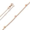 Fußkette ONE ELEMENT "Fußkettchen aus 925 Silber 25 cm", silber, Fußkettchen, Damen, Silber 925 (Sterlingsilber), Damen Silber Schmuck Rundankerkette