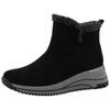 Winterboots TOM TAILOR, Damen, Gr. 40, schwarz, Textil, unifarben, Veloursleder, modisch, Schuhe, Keilabsatz, Plateau, Stiefelette mit Fellimitat-Kragen