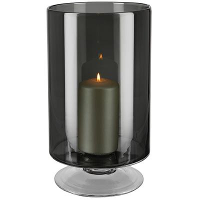 Tischvase FINK "VIANA", grau, H:34cm Ø:20cm, Glas, Vasen, aus Glas, auch als Windlicht verwendbar Image