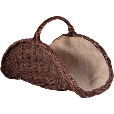 Aufbewahrungsbox FIREFIX, braun, B:66cm H:43cm T:45cm, Geflecht Weide, Aufbewahrungsboxen, halbrund, Jute