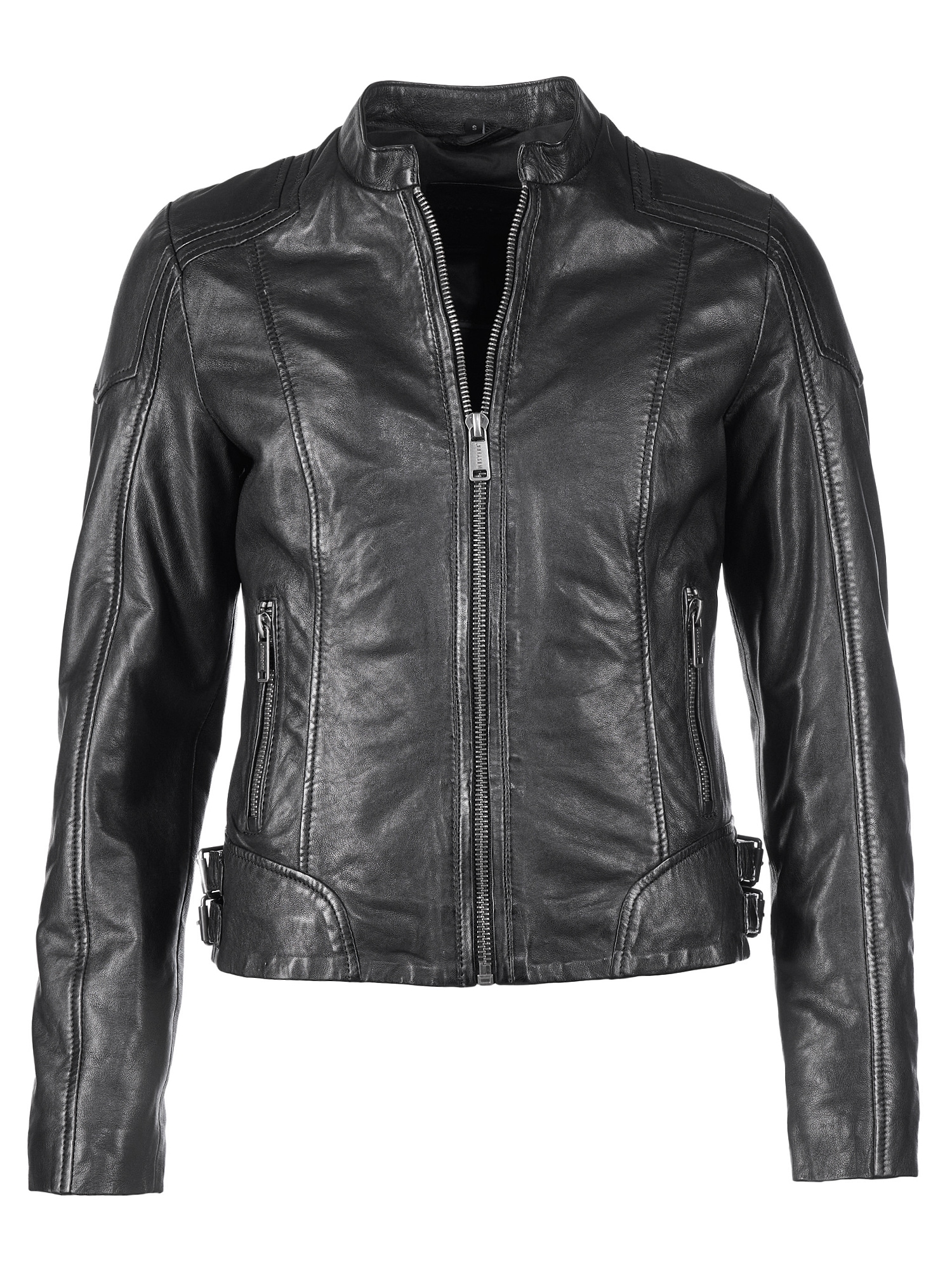 Lederjacke MUSTANG "31022226", Damen, Gr. S, schwarz, Obermaterial: 100%Schafsleder / Futter: 100% Baumwolle / Ärmelfutter: 100% Polyester, Jacken Image