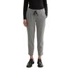 Jogginghose TOM TAILOR, Damen, Gr. 38, Länge 28, schwarz-weiß (weiß schwarz mini pepita), Obermaterial: 66% Polyester, 32% Viskose, 2% Elasthan. Futter: 100% Viskose, Jacquardmuster, casual, loose fit knöchellang, Hosen, im Jacquard Muster