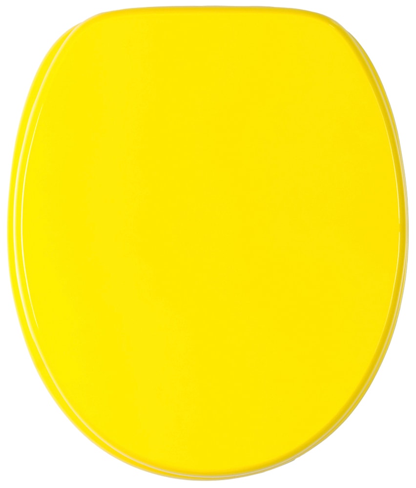 WC-Sitz SANILO "Basic", gelb, B:37,7cm L:47cm, MDF - Mitteldichte Holzfaserplatte, WC-Sitze, mit Absenkautomatik
