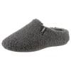 Pantoffel VERBENAS "YORK GALES", Damen, Gr. 40, grau (dunkelgrau), Textil, klassisch, Schuhe, Pantoffel, Hausschuh, Homeslipper zum Schlupfen