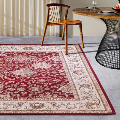 Outdoorteppich VILLEROY & BOCH "Pierre", rot (rot,creme), B:120cm H:3mm L:180cm, Polyester, Polypropylen, Teppiche, Outdoor, Flachgewebe, wetterfest, Balkon, Garten, Klassisch, Terrasse Image
