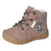 Lauflernschuh PEPINO BY RICOSTA "Dusty WMS: weit", Kinder, Gr. 20, braun (braun, grau), Leder, Textil, casual, Schuhe, Babystiefel, Winterschuh, Schnürstiefel mit wärmender Schurwolle