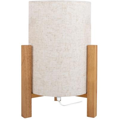 NÄVE Tischleuchte "Matida", beige (natur), Ø 18,00cm H: 32,00cm, Lampen, 1xE27 exkl., Holzgestell, Textilschirm natur, H: ca. 52cm, D: ca. 22cm Image