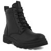 Schnürboots ECCO "GRAINER W", Damen, Gr. 36, schwarz, Leder, klassisch, Schuhe, Stiefelette, Winterboots, Blockabsatz, mit Schurwollfutter