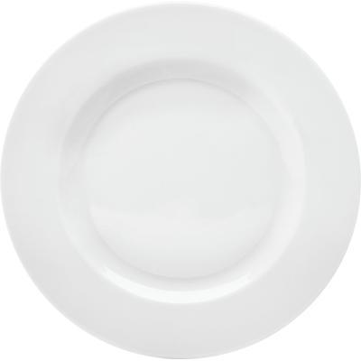 Speiseteller VAN WELL "Gourmet", weiß, B:27cm H:2cm L:27cm Ø:27cm, Porzellan, Speiseteller, spülmaschinenfest und mikrowellengeeignet, Porzellan, Ø 27 cm Image