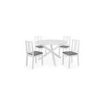Vidaxl Mobilier De Salle À Manger 5 Pcs Mdf Blanc