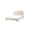 Lit Double En Tissu Beige 140x200 Cm Ambassador