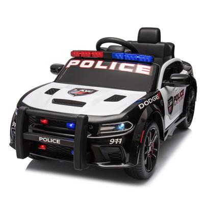 Realistic Dodge Charger Ride On Police Car for Kids, 12V Battery - Holiday Gift