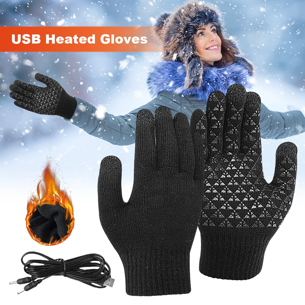 Elektrisch beheizte Handschuhe Touchscreen Outdoor Reiten Ski handschuh USB beheizte Handschuhe für Rucksack touren Bergsteigen Reiten Camping Image