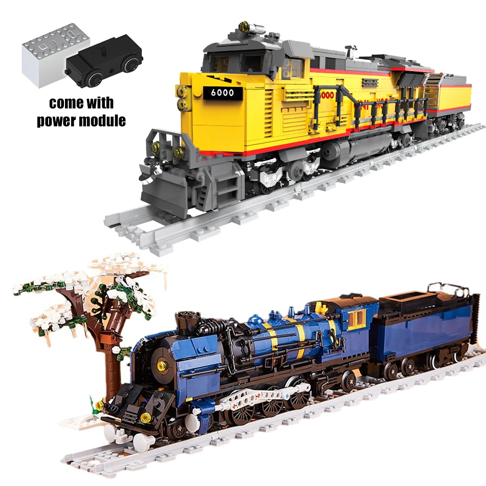 Stadt Technische Fernbedienung Diesel lokomotive AC6000CW Baustein Modell Orient Express Zug Ziegel Spielzeug Kind Weihnachten Geschenk Image