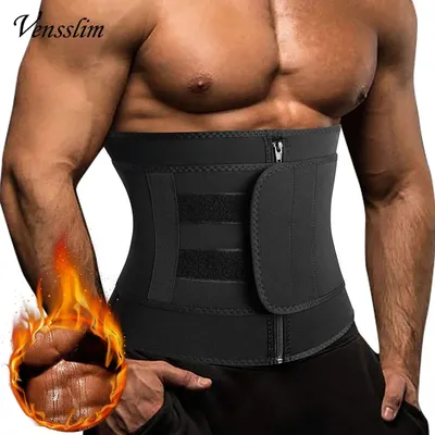 Vensslim Sauna Workout Taillentrainer Trimmer Herren Gewichtsverlust Neopren Body Shaper Schweiß Bauchgürtel mit verstellbaren Trägern Korsett Image
