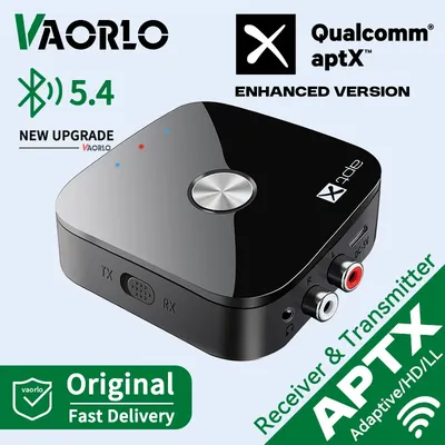 AptX-Adaptive/HD/LL Bluetooth 5,4 Audio Sender Empfänger 3,5 MM AUX Stereo RCA Musik Wireless Adapter mit MIC Für Auto TV PC