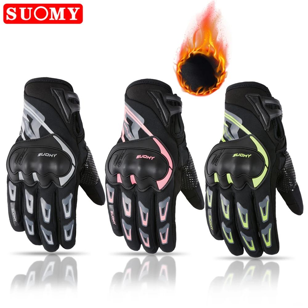 SUOMY Winter Motorrad Handschuhe 100% Wasserdicht Guantes Moto Männer Dame Motorrad Reiten Handschuhe Touchscreen Motocross Handschuhe S-XXL Image