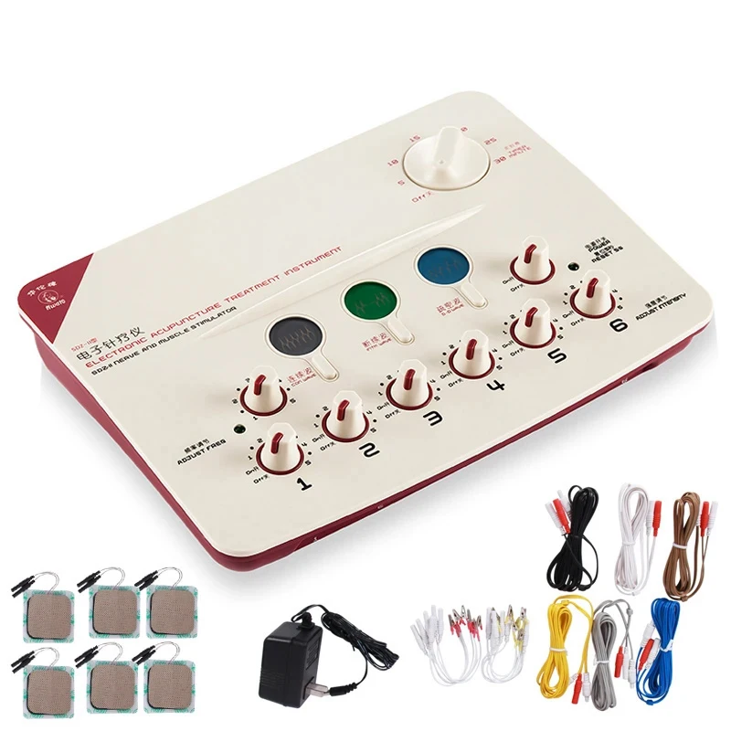 Elektroakupunktur Akupunktur und Moxibustion Instrument Elektrotherapie Puls Physiotherapie Instrument EMS Muskelstimulation Image