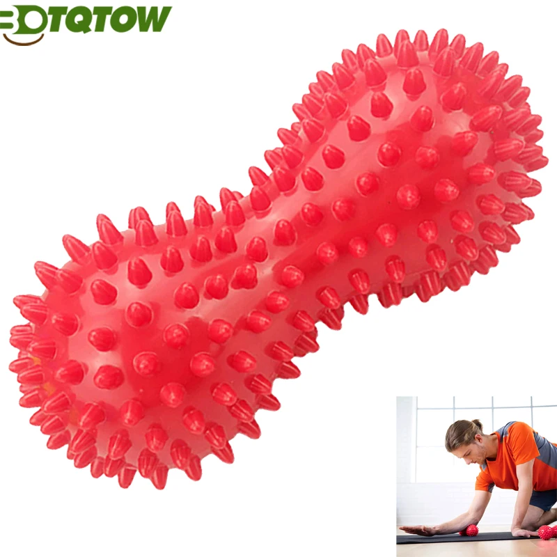 1 Stücke Doppel Erdnuss Massage Lacrosse Ball, Spiky Therapie Ball für Zurück Schulter Muskel Release Relief Tiefe Gewebe Massage Yoga Ball Image
