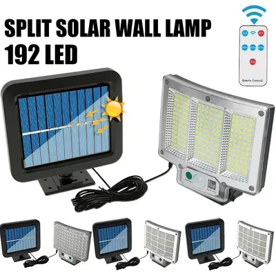 192LED Outdoor Split Solar Licht Mit Motion Sensor Wasserdichte Solar Wand Lampe Mit Fernbedienung Für Garage Garten Lichter
