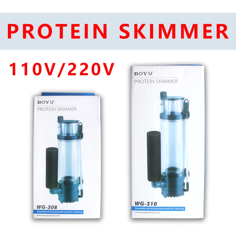 110V 220VBOYU WG-308 WG-310 Nano Aquarium Interne Protein Skimmer Sumpfpumpe für Salzwasser Marine Riff Nadelrad Venturi Pumpe Image
