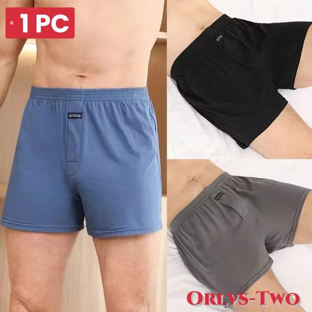 1 pc Herren Baumwolle Boxershorts Unterhosen Aro Hosen Schlaf Unterhosen Jungen kurze bequeme locker sitzende Unterwäsche Lounge Hosen Image