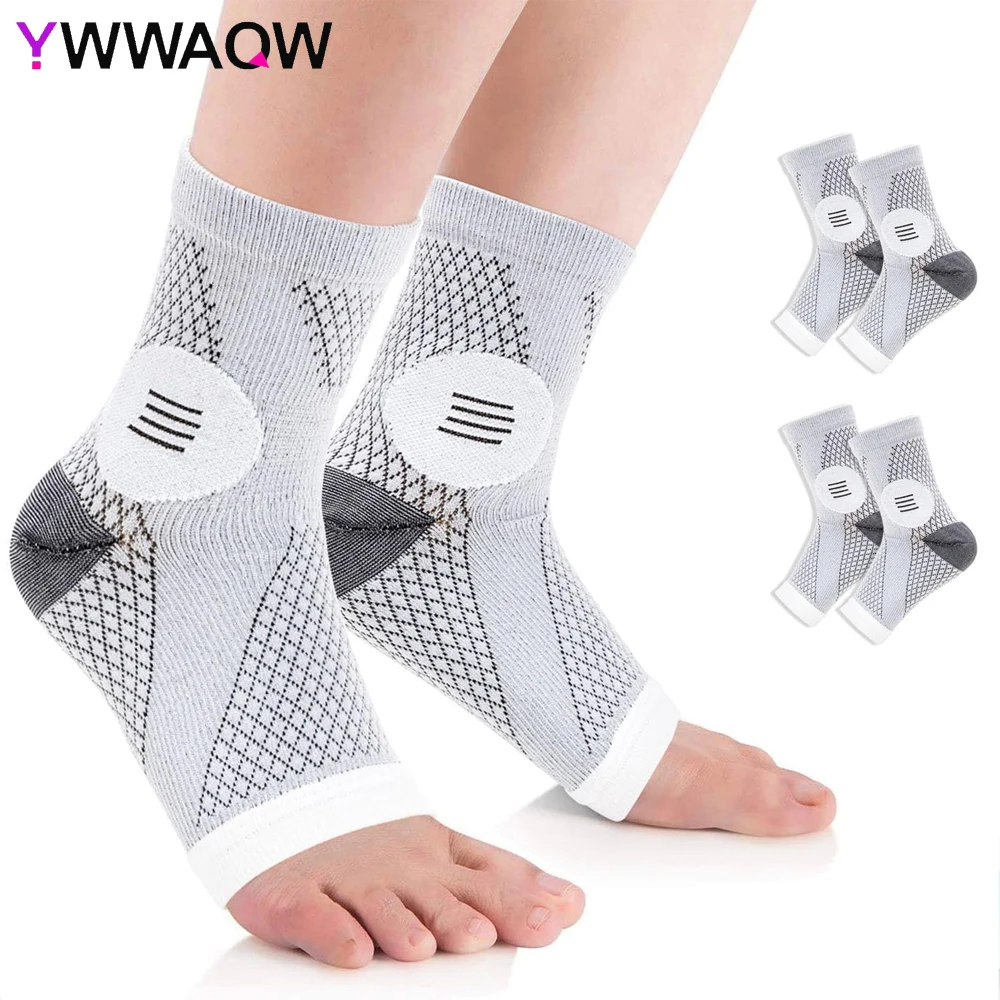 1 Paar funktionelle Socken für Neuropathie, Neurosocken, Planta rfasziitis Socken für Frauen Männer Kompression Knöchel orthese Fuß stütze Image