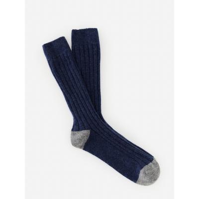 J.McLaughlin Men's Cashmere Socks Denim/Heather Gray | Cashmere/Denim/Polyamide