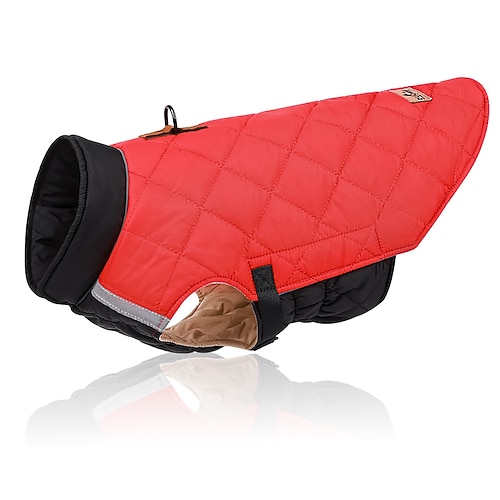 Hund Mäntel Jacke Parka-Jacke mit Geschirr Reflektierend Warm Wasserfest Hundebekleidung for Mittelgroß Groß Image