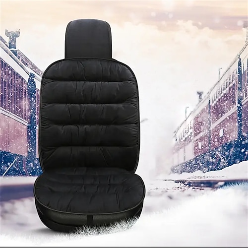 1 stück einzelnes Winterautositzkissen Hauptfahrer Co-Pilot Autozubehör Volldaunenfüllung warm bequem Image