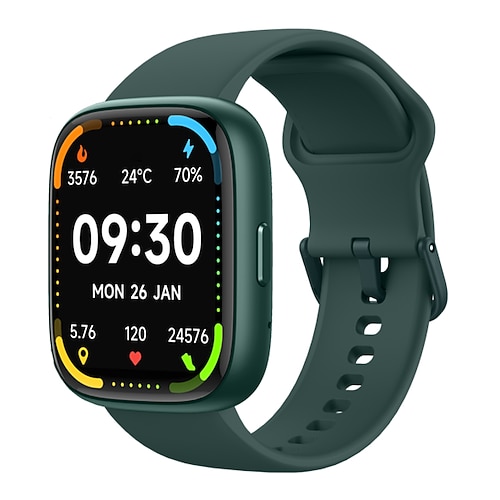696 IDW26 Smartwatch 1.83 Zoll Smart-Armband Bluetooth Anruferinnerung Schlaf-Tracker Herzschlagmonitor Kompatibel mit Android iOS Damen Herren Freisprechanlage Nachrichterinnerung IPX-0 40mm Image