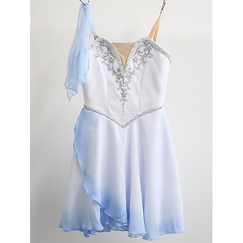 Ballett-Tanzkostüme für Erwachsene und Kinder, Prüfungskostüme aus blauem Tüll, Wettkampftrainingsröcke und Performance-Kostüme für Damen Image