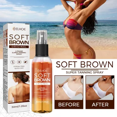 Tanning Spray Accelerate Darker Natural Sunless Booster Solarium Hydrating Smooth Long Lasting