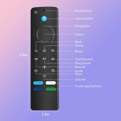 New Voice Remote Control L5B83G (3rd Gen) - Compatible with AMZ TV Stick (2nd, 3rd, Lite, 4K) & Fire