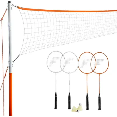 Franklin Sports Badminton Net Sets - Outdoor Backyard + Beach Badminton Net + Equipment Set - (4)