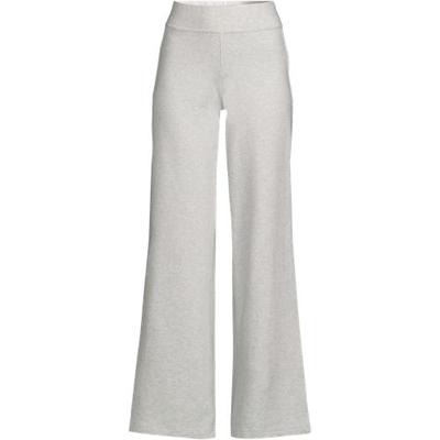 Starfish Wide Leg Stretch Jersey Trousers, Women, size: 14-16, regular, Grey, Cotton-blend, by Lands' End
