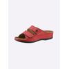 Pantolette FRANKEN-SCHUHE, Damen, Gr. 37, rot, Lederimitat, sportlich, Schuhe