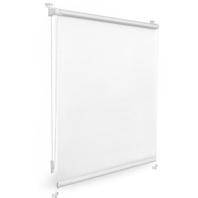 Seitenzugrollo LICHTBLICK ORIGINAL "Uni Rollo", weiß (weiß, weiß), B:100cm H:150cm, Polyester, Rollos, mit Klemmträger und Farbbeschichtung - für Fenster und Türen, Klemmfix Image