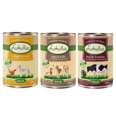 24 x 400g Mixed Trial Pack Grain Free Lukullus Wet Dog Food Shopping