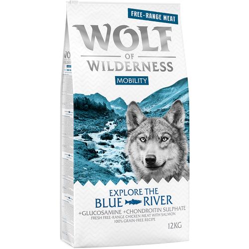 10 € Cyber-Rabatt! 12 kg Wolf of Wilderness Explore The Blue River Mobility - Freilandhuhn & Lachs