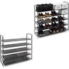 2 x Schuhregal mit 5 Ablagen, Schuhablage für 20 Paar Schuhe, erweiterbar, HxBxT: 90,5 x 87 x 29,5
