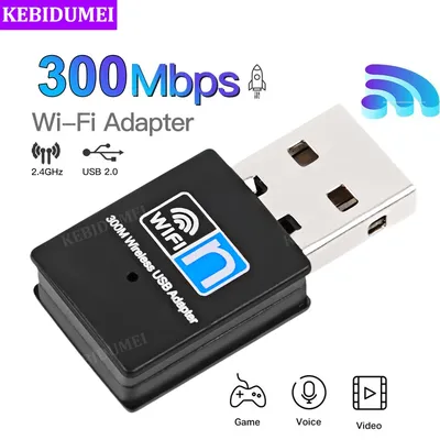 300Mbps USB WiFi Adapter 2.4G Wireless Network Card WiFi Ethernet Adaptor WiFi LAN Card USB Dongle