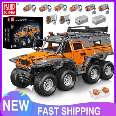 Mould King 13088 13089 Technisches Auto Spielzeug Fernbedienung MOC-5360 Avtoros Schamane 8x8 Auto Baustein Ziegel Kind Weihnachtsgeschenk Image