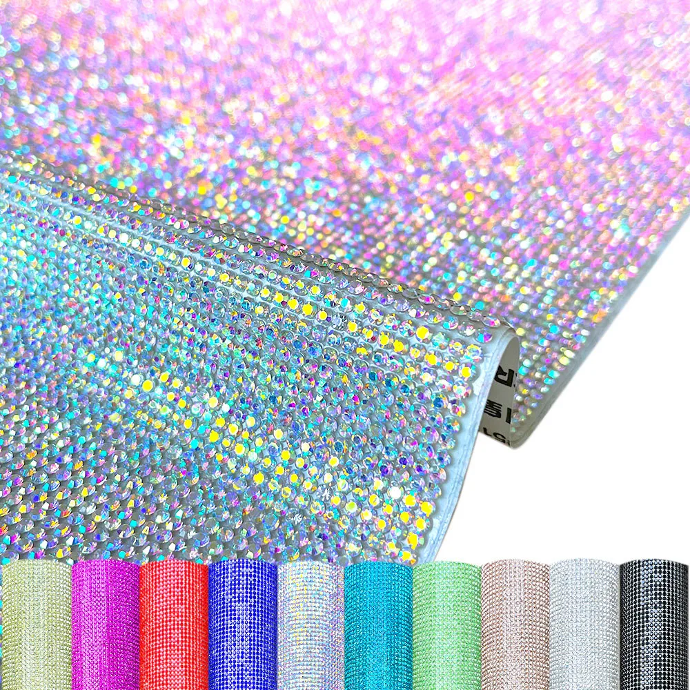 24x40cm selbst klebende Strass besatz Kristallglas Zubehör platte für DIY PC Handy hülle Schuhe Auto Foto rahmen Tasche Dekoration