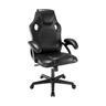 Chaise De Jeu Chaise De Bureau Chaise Pivotante Chaise D'ordinateur Chaise De Travail Chaise De Bureau Chaise Ergonomique Chaise De Course Chaise En Cuir (Noir)