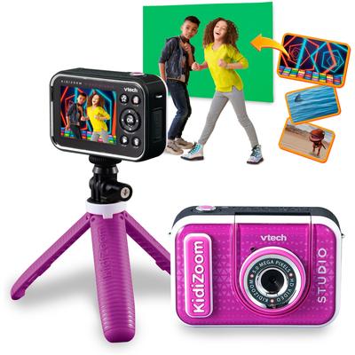 Kinderkamera VTECH "KidiZoom Video Studio HD lila" Fotokameras lila Kinder inkl. Selfie-Funktion und Ministativ