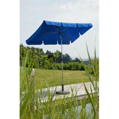 Rechteckschirm SCHNEIDER SCHIRME "Locarno", blau (royalblau), Obermaterial: 100% Polyester, Standschirme, abknickbar, oh